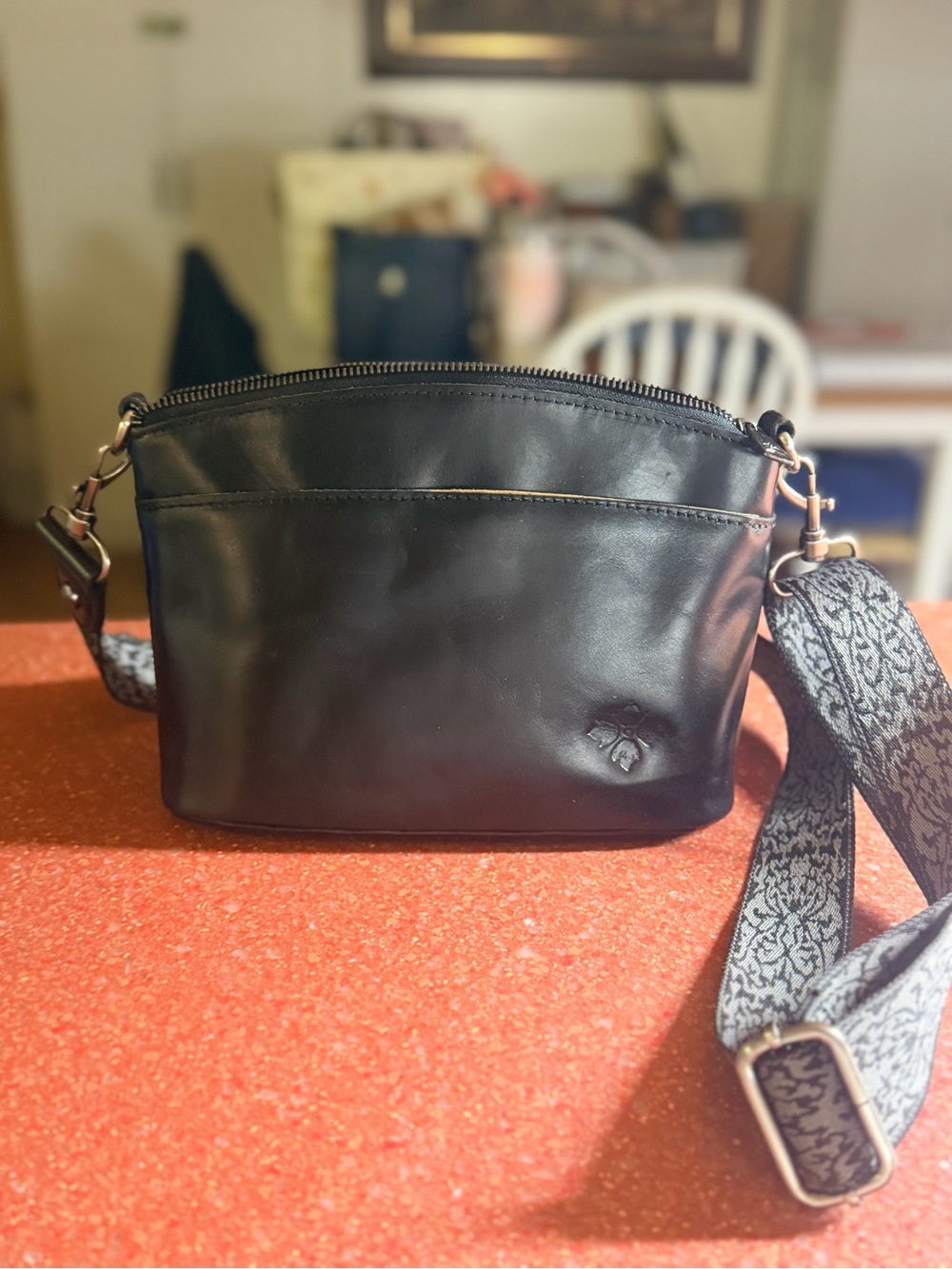 Patricia Nash Arlee Black Leather Crossbody Bag EUC - Picture 3 of 8